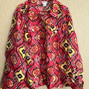 Ruby Rd. Multicolor Geometric Top